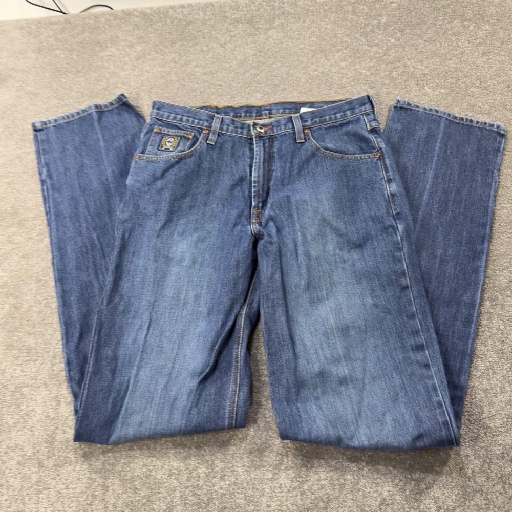 Cinch Denim Jeans Men 34x40 Blue Straight Leg Western Cowboy Workwear MB90633002